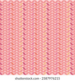 Seamless pattern with ornamental petals on pink background vector