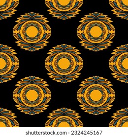 Seamless pattern with ornaments. Colorful texture for textile, wallpaper, packaging, scrapbook.