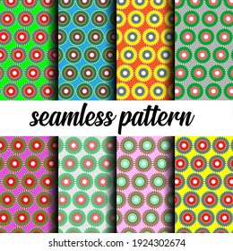 nahtlose Muster-Ornamente Geometrische Kreise aus Spinnstoffen