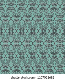 seamless pattern with ornaments in a Japanese style