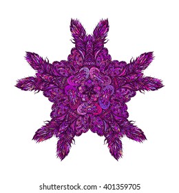 Seamless Pattern Ornaments in Lavender Colors, Decorative Elements for Your Design