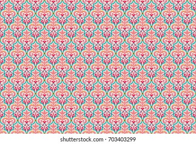 Seamless pattern with ornaments, vector illustration