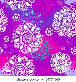 Seamless pattern with ornaments.  Vintage decorative elements. Hand drawn background. Islam, Arabic, Indian, ottoman motifs. Perfect for printing on fabric or paper