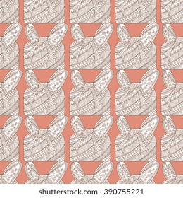Seamless  pattern with ornate fancy box. Wallpaper, textile, backdrop, cover, wrapper.