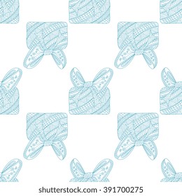 Seamless  pattern with ornate fancy box. Wallpaper, textile, backdrop, cover, wrapper.