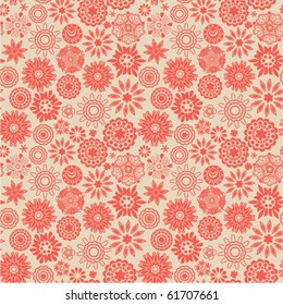 Seamless pattern with ornate flowers