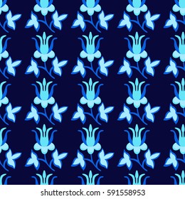 seamless pattern with ornate flowers in the Russian style 5