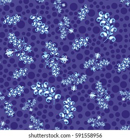 seamless pattern with ornate flowers in the Russian style 4