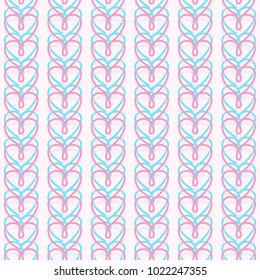 Seamless Pattern Ornate Weave Of The Hearts