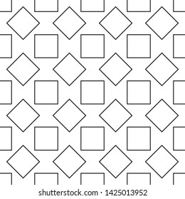seamless pattern with outline black squares
