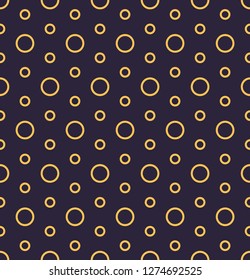 Seamless pattern with outline circles ornament. Abstract modern geometric tiles simple background. Vector illustration.