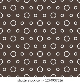 Seamless pattern with outline circles ornament. Abstract modern geometric tiles simple background. Vector illustration.