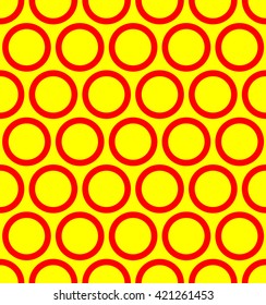Seamless pattern with outline circles. Pop art colors.