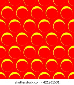 Seamless pattern with outline circles. Pop art colors.
