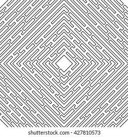 Seamless pattern with outline maze. Abstract vector background with a labyrinth. Probably used for banners, brochures, business cards, envelopes, letterheads. Vector illustration.