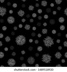 Seamless pattern of outline microbes. Isolated black simple line element illustration from a medical concept. Editable vector stroke microbe. Virus icon. Hand drawn illustration. Virus, bacteria