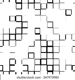 Seamless pattern and outline random squares  Irregular mosaic background 
