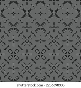 Seamless pattern with outline weave floral shapes. Abstract modern endless texture background. Vector illustration.