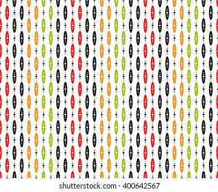 Seamless pattern of ovals and circles. Vector illustration.