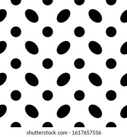 Seamless pattern. Ovals ornament. Dotted illustration.