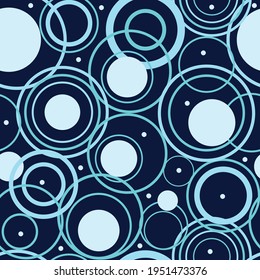 Seamless Pattern Overlapping Circles Vector