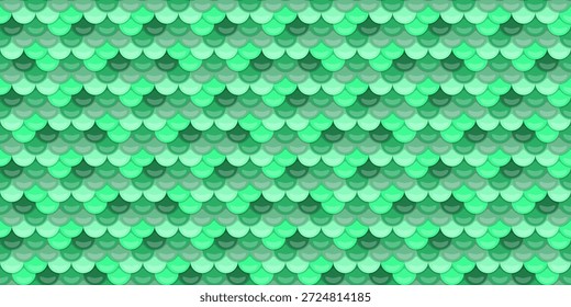 Patrón sin fisuras de escalas verdes superpuestas.  Ideal para fondos, texturas y proyectos de diseño. Evoca la naturaleza, la serenidad y un sentimiento místico. Perfecto para Sitios web, textiles y marcas.