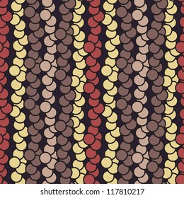 Seamless pattern with overlapping rings. Vector striped illustration