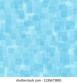 Seamless pattern. Overlaying chaotic and orderly checkered textures. Ice shades.