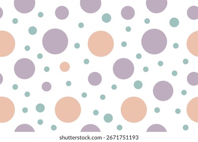 Patrón sin costuras textura de lunares pastel de gran tamaño