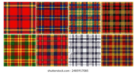 seamless pattern of oversized tartan plaid checks for a contemporary feel