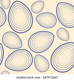 Seamless pattern of the ovoid shape