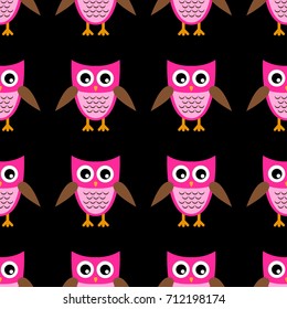 Seamless pattern with owl