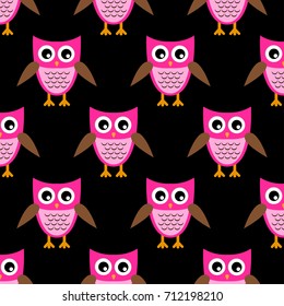 Seamless pattern with owl
