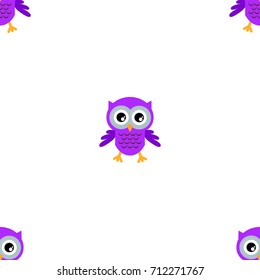 seamless pattern with owl