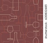 Seamless pattern, pack paper with wine bottles and wine glasses icons. Modern thin line icon, flat style. Background or backdrop with winery elements collection. Colorful wallpaper, good for printing