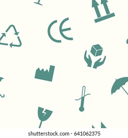 Seamless pattern with packaging symbols for your design
