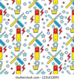Seamless pattern. Packing or wrapping for the sale of electronic cigarettes