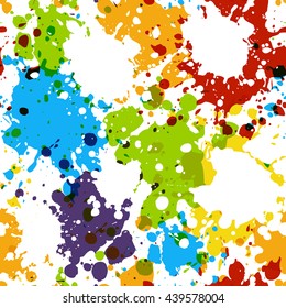 Seamless pattern with paint blobs