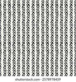 Seamless pattern. Paint brush chevrons ornament. Hand drawn geometrical backdrop. Triangular brackets wallpaper. Geometric background. Ethnic motif. Arrows textile print. Vector abstract