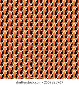 Seamless pattern. Paint brush triangles ornament. Hand drawn geometrical backdrop. Triangular shapes wallpaper. Geometric background. Ethnic motif. Arrows textile print. Web design. Vector scales