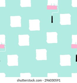 seamless pattern, paint roll vector art  background design for fabric and decor