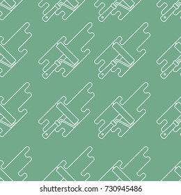 Seamless pattern: paint roller and paint spot. Tools for repair and construction.