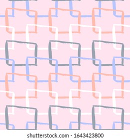 Seamless pattern with paint spots on light violet background. Vector illustration. Abstract background. For web design, scrapbooking, wrapping paper, printing on textile, clothes, package, notepads.