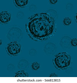 Seamless pattern Paint watercolor  with doodle Beautiful  circles randomly distributed. Vector illustration. 