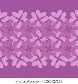 Seamless pattern with painted decorative hearts. Flowers. Valentine's day. Vector illustration. Can be used for wallpaper, textile, invitation card, web page background.
