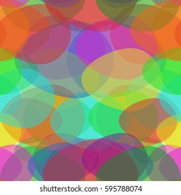 Seamless Pattern Painted Eggs. Holy Easter. Seamless Texture for background image on websites, e-mails, etc. Cream-colored Background.