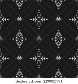 seamless  pattern of painted oriental motifs