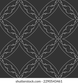 seamless  pattern of painted oriental motifs