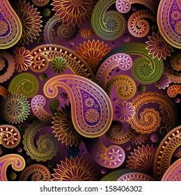 seamless pattern with paisley