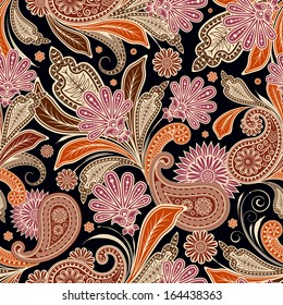 seamless pattern with paisley 